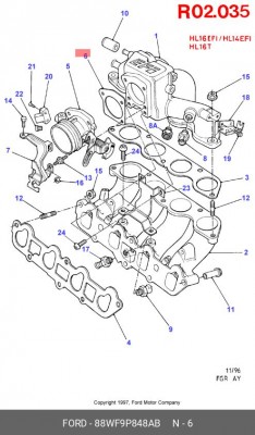Прокладка 88WF9P848AB FORD