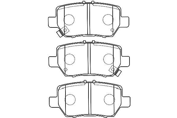 Комплект тормозных колодок, диско BP2053 KAVO PARTS
