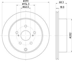 Тормозной диск MDC886 MINTEX