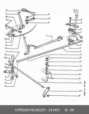 Шток вилки переключения передач 2414.91 CITROEN PEUGEOT