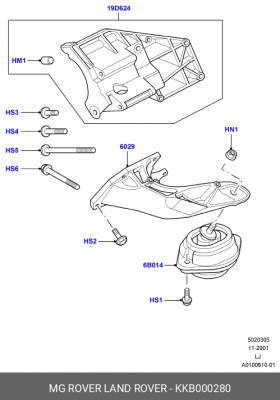 Подвеска, двигатель KKB000280 LAND ROVER