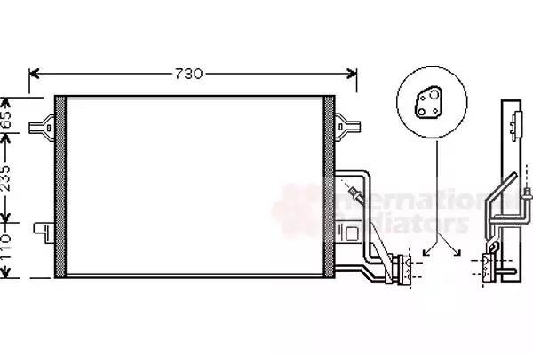 Конденсатор, кондиционер 58005190 VAN WEZEL