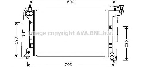 Радиатор охлаждения ДВС TOA2289 AVA