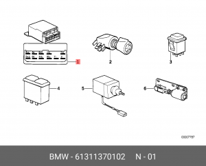 Реле включения зв. сигналов,  зв. сигнал выс. интенсивности 61 31 1 370 102 BMW