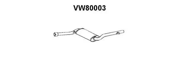 Средний глушитель выхлопных газов VW80003 VENEPORTE