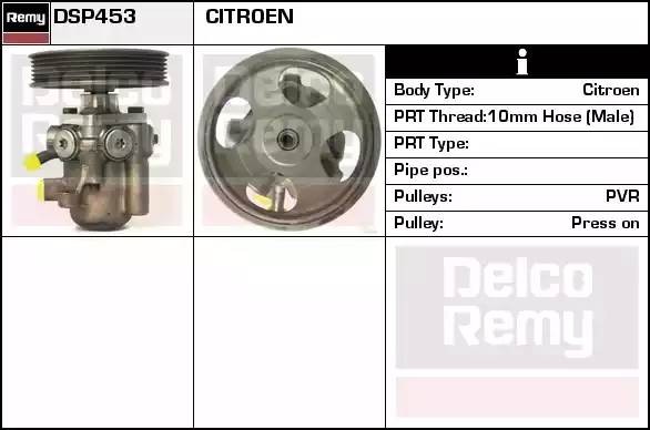 Гидравлический насос, рулевое управление DSP453 DELCO REMY
