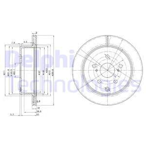 Тормозной диск BG3166 DELPHI