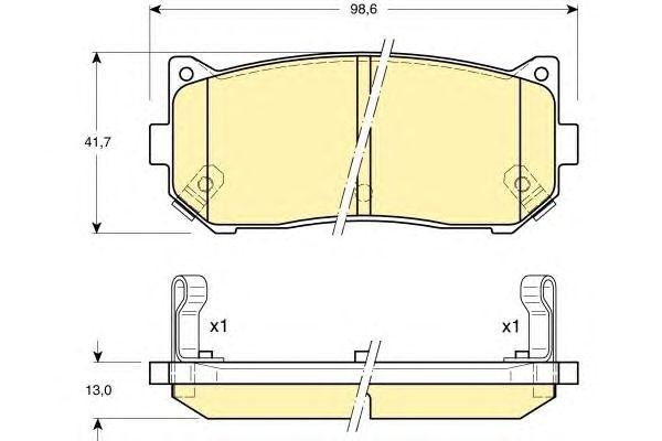 Комплект тормозных колодок, диско 6132039 GIRLING
