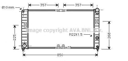Радиатор, охлаждение двигател OL2284 AVA