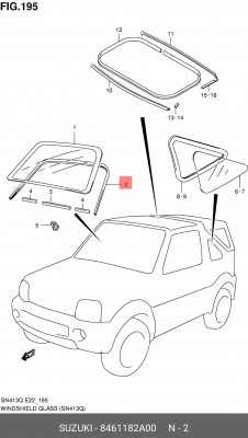 Деталь 84611-82A00 SUZUKI