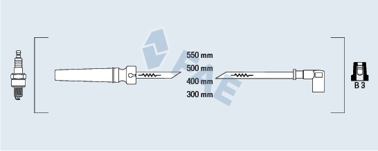 Ккомплект проводов зажигания 83564 FAE