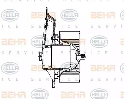 Электродвигатель, вентиляция салона 8EW009159761 HELLA