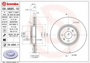 Тормозной диск 09.9895.10 BREMBO