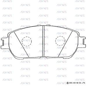 Колодки тормозные дисковые SN892 ADVICS