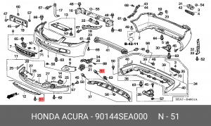 Болт тормозного суппорта 90144SEA000 HONDA