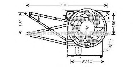 Вентилятор охлаждения радиатора ДВС OL7515 AVA