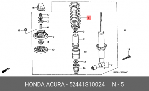 Пружина подвески 52441-S10-024 HONDA