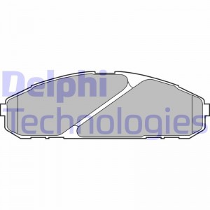 Комплект тормозных колодок, диско LP1075 DELPHI