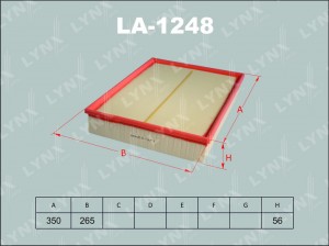 Фильтр воздушный LA-1248 LYNXAUTO