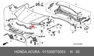 Клипса крепежная 91530ST5003 HONDA