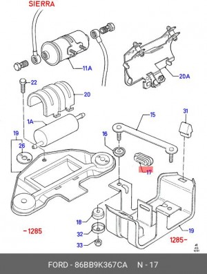 Ремкомплект, топливный насос 86BB9K367CA FORD