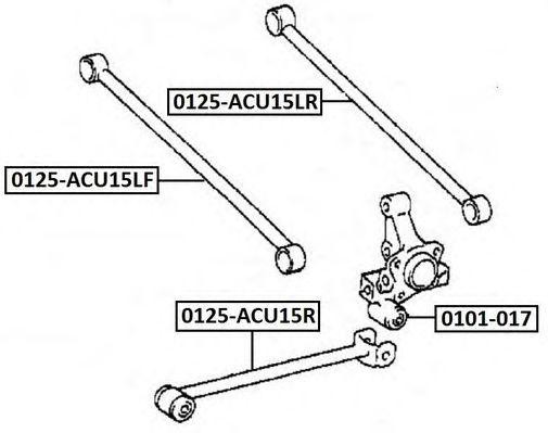 Рычаг подвески 0125-ACU15R ASVA