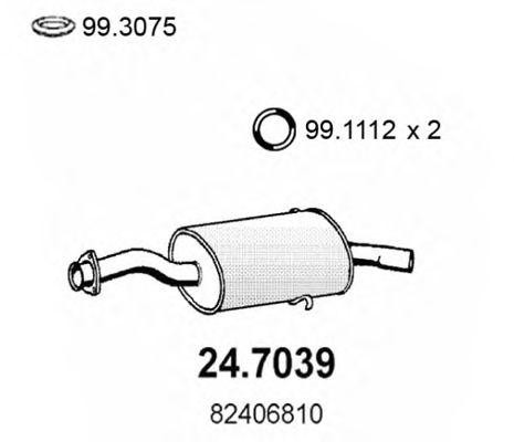 Глушитель выхлопных газов конечный 247039 ASSO