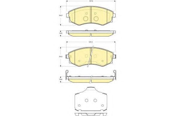 Комплект тормозных колодок, диско 6133659 GIRLING