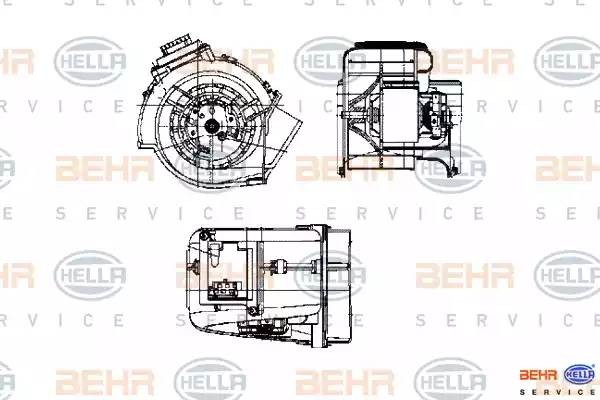 Электродвигатель, вентиляция салона 8EW009159371 HELLA
