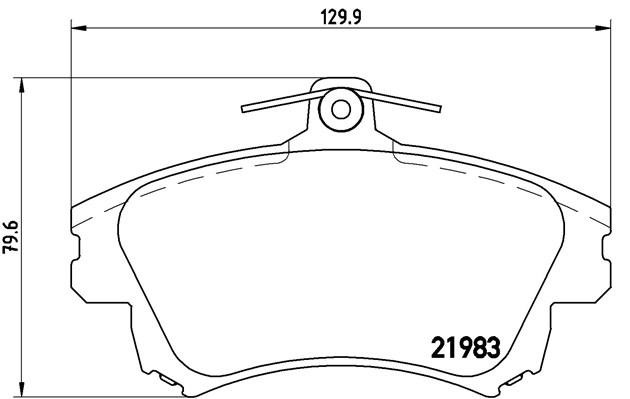 Комплект тормозных колодок, диско P 86 017 BREMBO