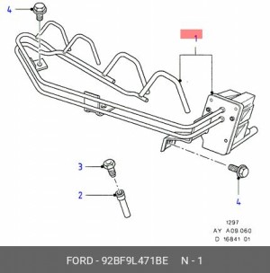 Нагнетание дополнительного воздуха 92BF9L471BE FORD