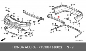 Носитель, буфер 71530S1AE00ZZ HONDA