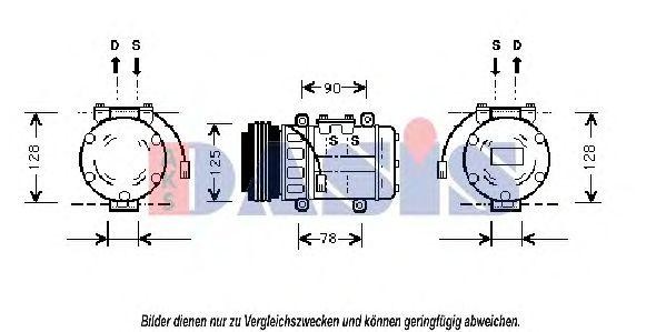 Компрессор, кондиционер 850435N AKS DASIS