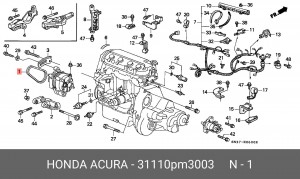 Поликлиновой ремень 31110-PM3-003 HONDA