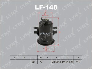 Фильтр топливный LF-148 LYNXAUTO