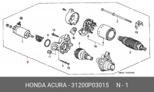 Стартер 31200P03015 HONDA