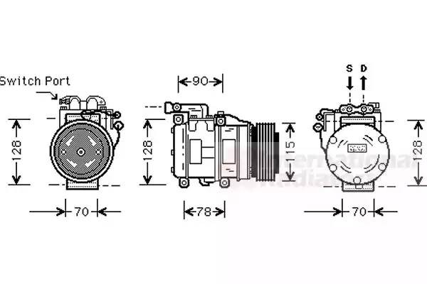 Компрессор, кондиционер 7700K030 VAN WEZEL