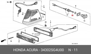 Лампа 34302SG4U00 HONDA