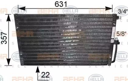 Конденсатор, кондиционер 8FC351039101 HELLA