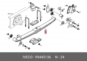 Многолистовая рессора 99445136 IVECO