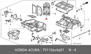 Теплообменник, отопление салона 79110SV4A01 HONDA