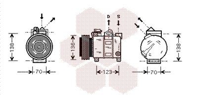 Компрессор, кондиционер 0100K016 VAN WEZEL