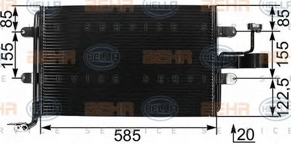 Конденсатор, кондиционер 8FC 351 301-061 HELLA