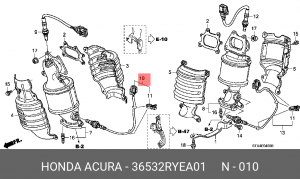 Датчик кислородный (лямбда-зонд) 36532RYEA01 HONDA