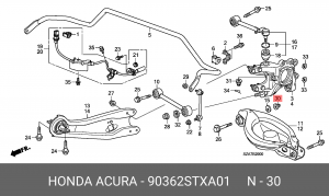 Гайка 90362STXA01 HONDA