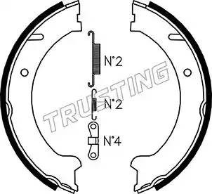 Комплект тормозных колодок, стояночная тормозная система 127274K TRUSTING