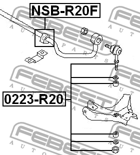 Втулка стабилизатора NSB-R20F FEBEST