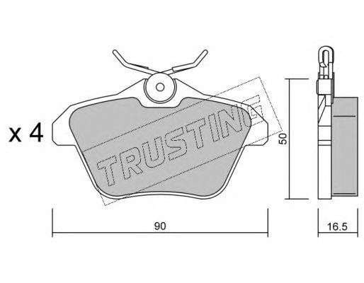 Комплект тормозных колодок, диско 115.0 TRUSTING