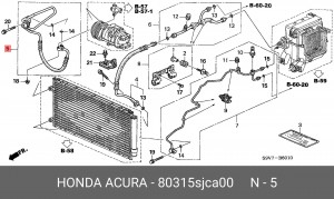 Шланг кондиционера 80315SJCA00 HONDA