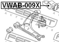 Сайлентблок VWAB-009X FEBEST